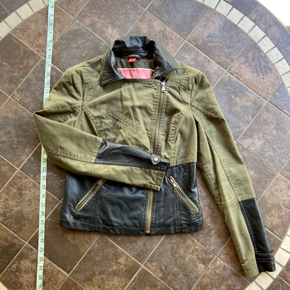 Nordstrom Collection by Bernardo Green Moto Jacket